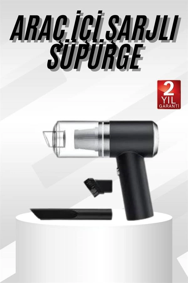 Yeni Nesil Mini Vakumlu Araç Süpürgesi El Süpürgesi Şarjlı ( Lisinya )