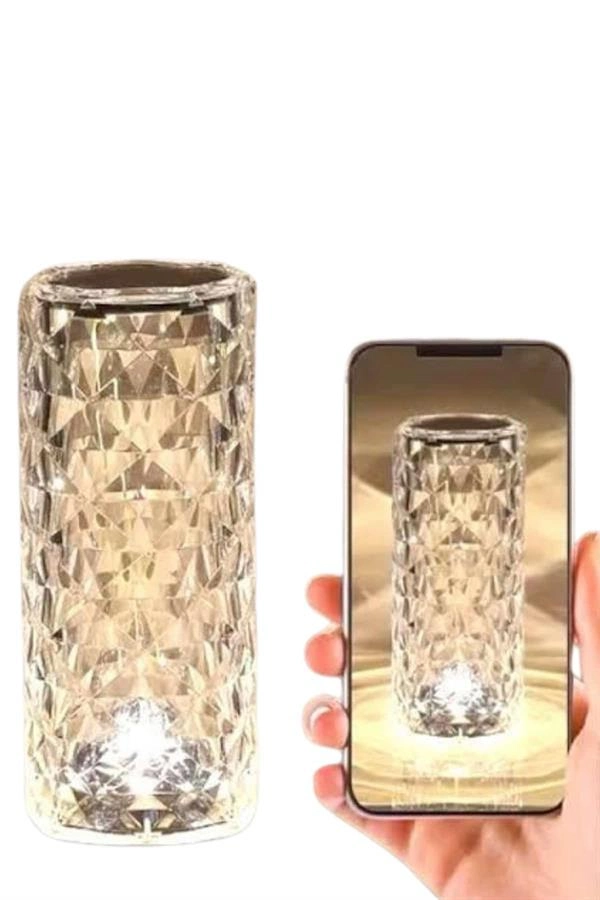 Yeni Nesil Modern Kristal Masa Ve Gece Lambası Dokunmatik Renk Değiştirebilen ( Lisinya )