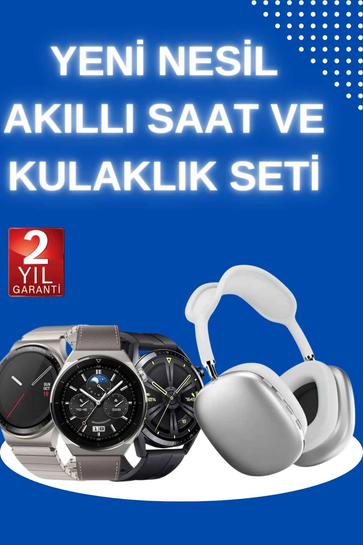 Yeni Nesil Sesli Görüşme Akıllı Saat Ve Powerbank Çoklu Şarj Girişli Bluetooth Kulaklık Nabız Ölçer ( Lisinya )