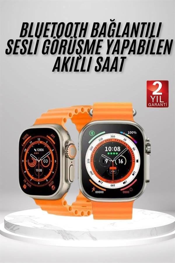 Yeni Nesil Ultra Akıllı Saat Adımsayar Uyku Takibi Nabız Sensörü ( Lisinya )