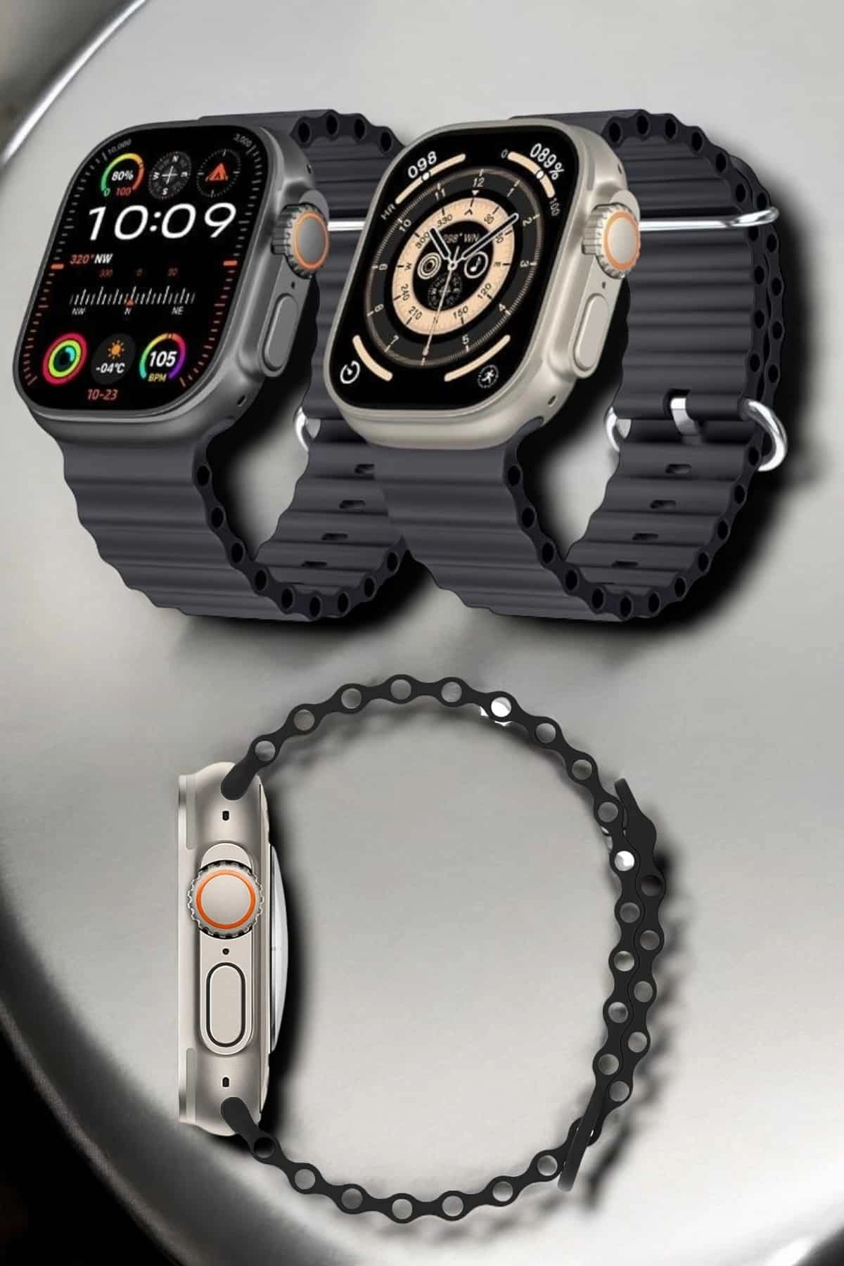 Yeni Nesil Ultra Akıllı Saat Titreşimli, Uyku & Sağlık Takibi, Çift Kordon ( Lisinya )