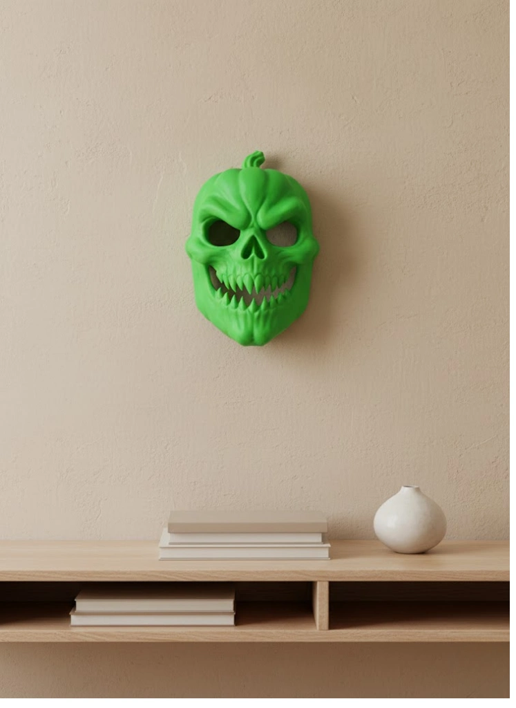 Yeşil Dekoratif Korku Maskesi Duvar Süsü ( Lisinya ) Yeşil Dekoratif Korku Maskesi Duvar Süsü ( Lisinya )