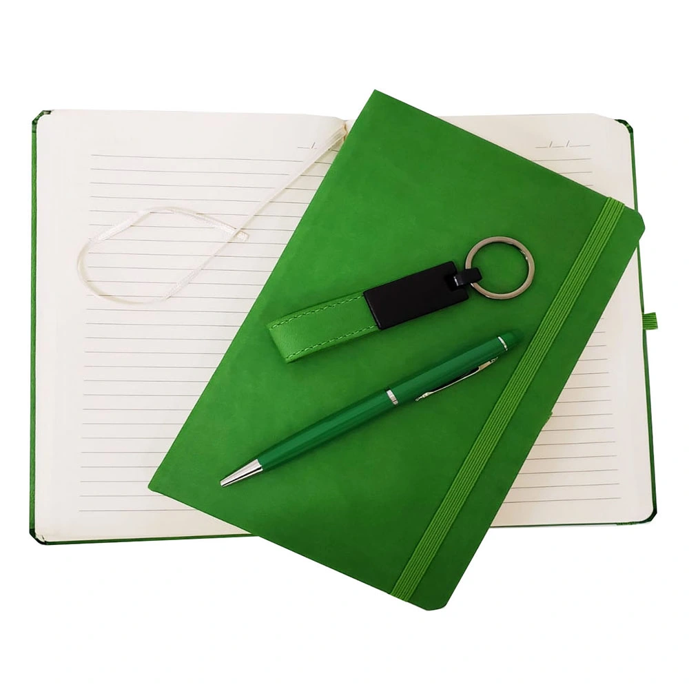 Yeşil Termo Deri Defter, Kalem Ve Anahtarlık Seti ( Lisinya ) Yeşil Termo Deri Defter, Kalem Ve Anahtarlık Seti ( Lisinya )
