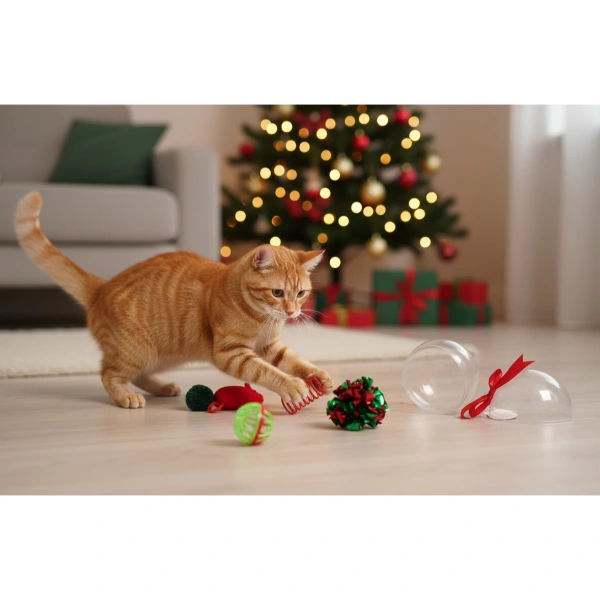 Yılbaşı Konseptli 8 Parça Küre İçinde Oyuncak Seti ( Lisinya )