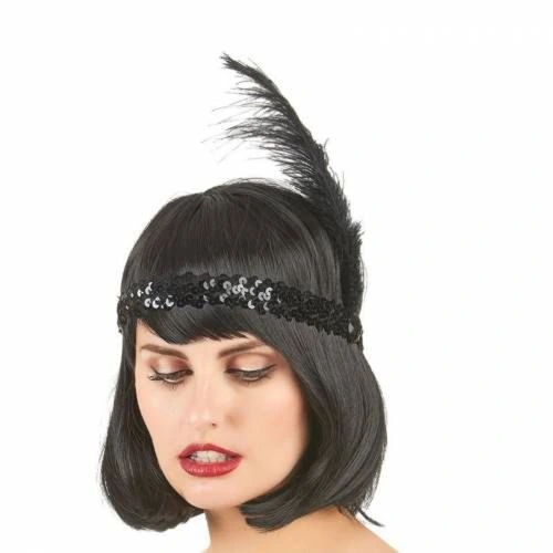 Yılbaşı Saç Tüyü Saç Bandı Siyah Renk ( Lisinya ) Yılbaşı Saç Tüyü Saç Bandı Siyah Renk ( Lisinya )