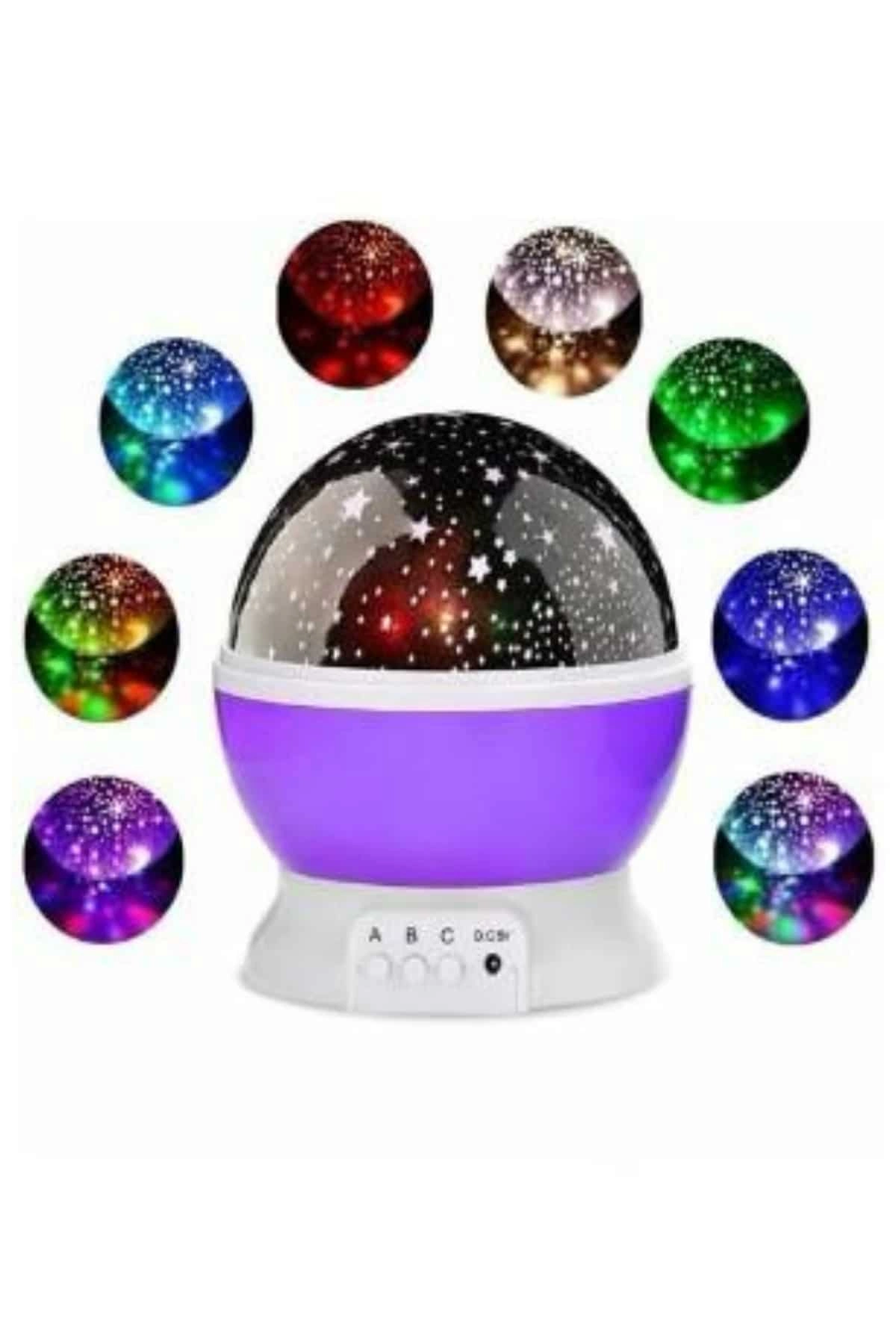 Yıldız Görünümlü Gece Lambası Renkli Masa Lambası Gökyüzü Projeksiyon ( Lisinya )