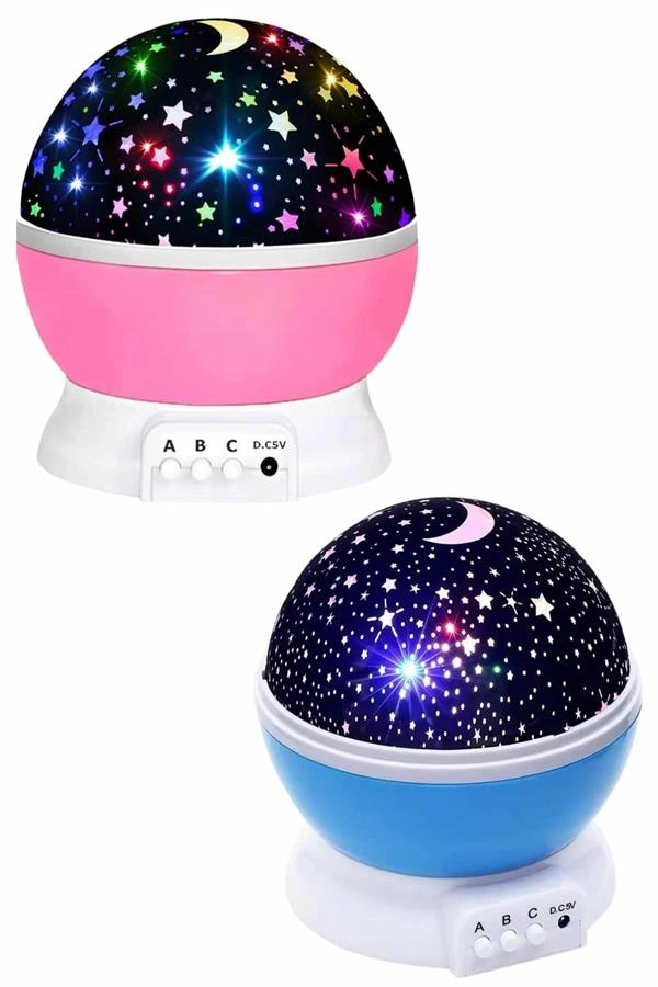 Yıldız Görünümlü Gece Lambası Renkli Masa Lambası Gökyüzü Projeksiyon ( Lisinya )