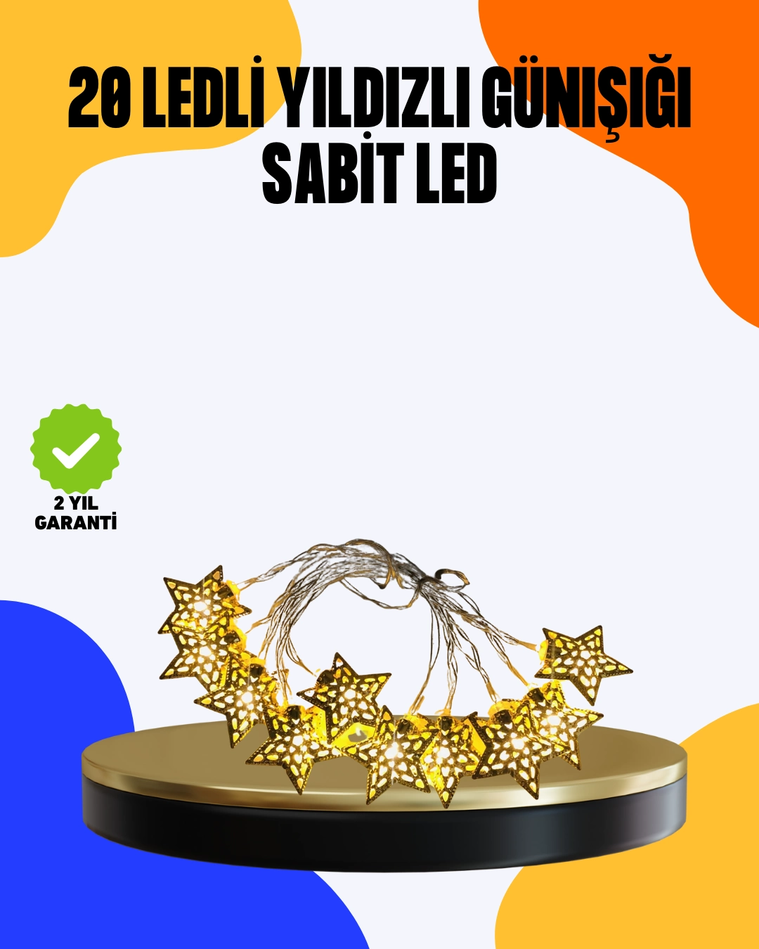 Yıldız Led Işık 5 Metre Dekoratif Aydınlatma Günışığı (kopya) ( Lisinya )