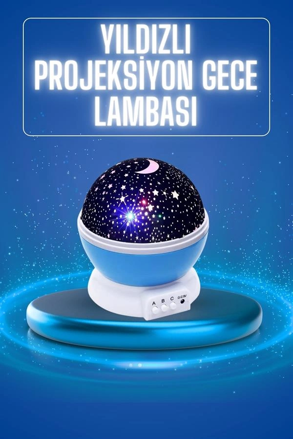 Yıldızlı Gece Lambası Mor Projeksiyon Görünümlü Masa Lambası Renk Değiştirebilen ( Lisinya ) Yıldızlı Gece Lambası Mor Projeksiyon Görünümlü Masa Lambası Renk Değiştirebilen ( Lisinya )