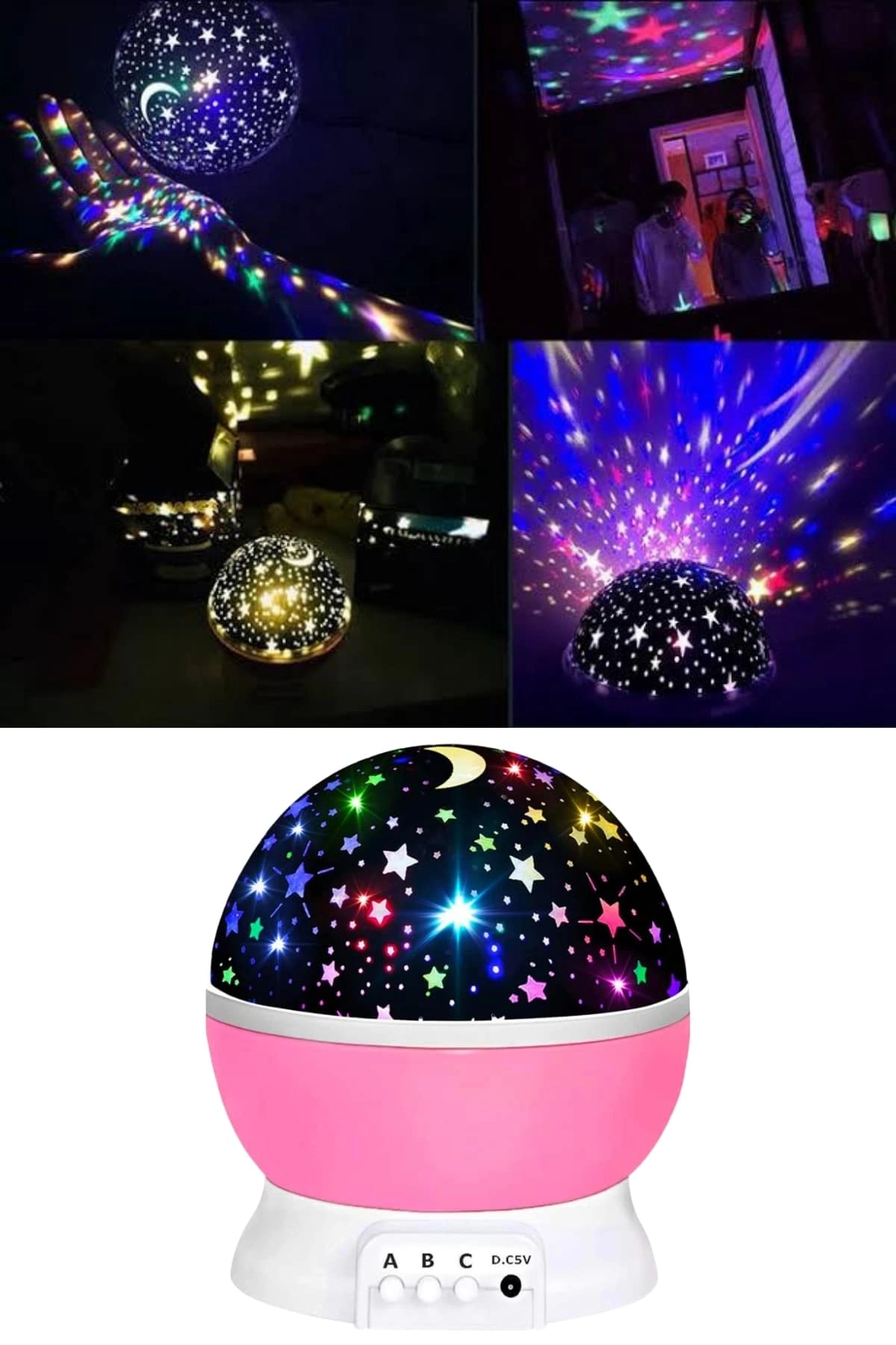 Yıldızlı Gece Lambası Mor Projeksiyon Görünümlü Masa Lambası Renk Değiştirebilen ( Lisinya ) Yıldızlı Gece Lambası Mor Projeksiyon Görünümlü Masa Lambası Renk Değiştirebilen ( Lisinya )