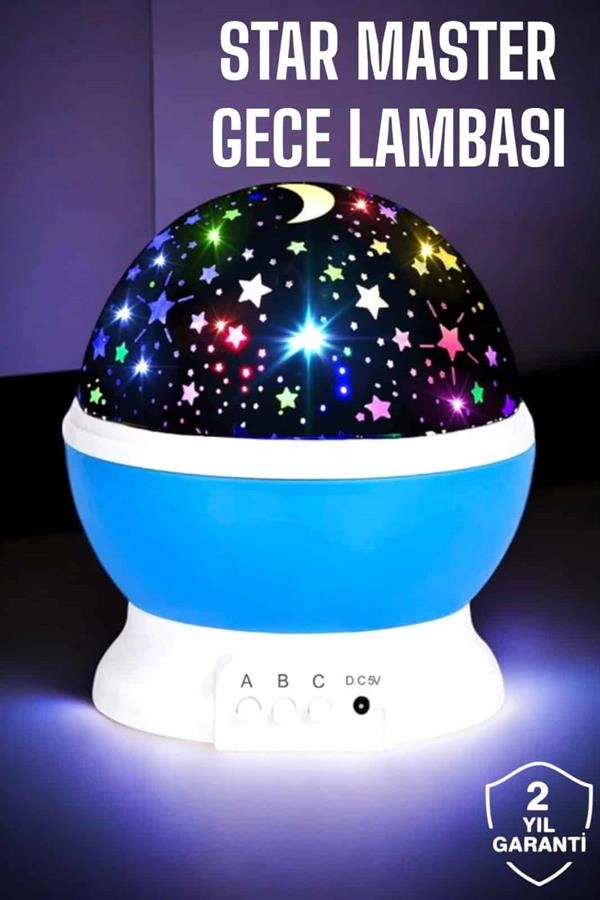 Yıldızlı Gökyüzü Projeksiyon Gece Lambası Hareketli Işık Şovu ( Lisinya )