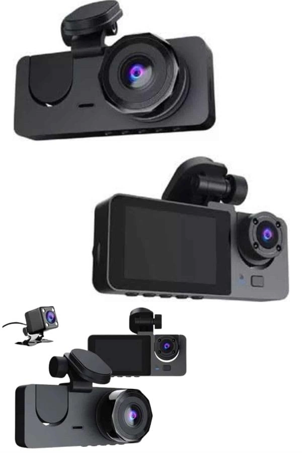 Yol Kayıt Araç Kamerası Hd Dvr 3 Kameralı 2.0in Ekranlı Ön İç Arka ( Lisinya ) Yol Kayıt Araç Kamerası Hd Dvr 3 Kameralı 2.0in Ekranlı Ön İç Arka ( Lisinya )