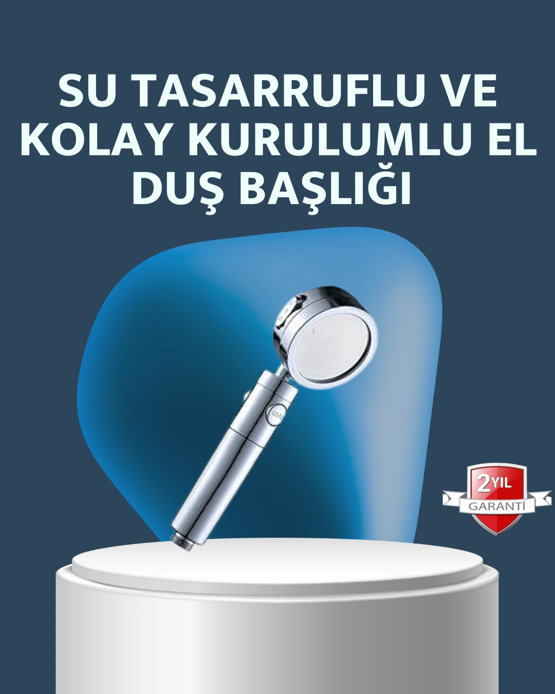 Yüksek Basınçlı 3 Fonksiyonlu Duş Başlığı ( Lisinya )