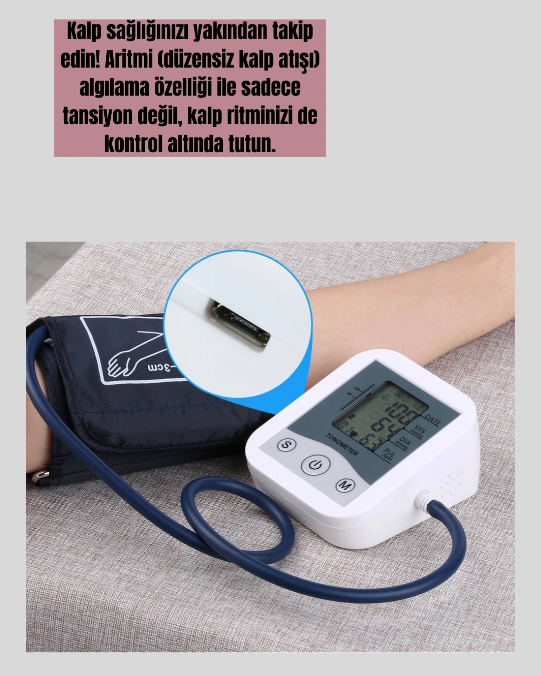 Yüksek Hassasiyetli Dijital Tansiyon Ölçer ( Lisinya )
