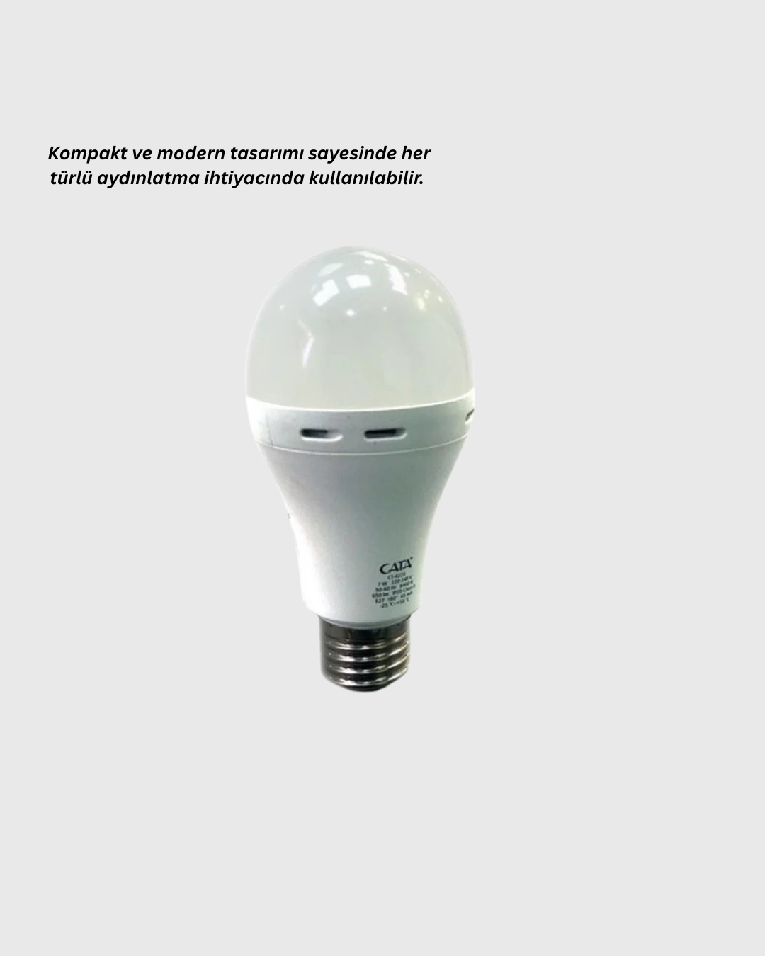 Yüksek Işık Güçlü Şarjlı Led Ampul E27 30w Enerji Tasarruflu ( Lisinya )
