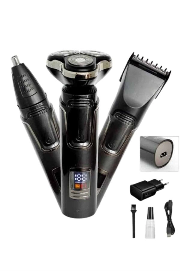 Yüksek Performanslı 3 Başlıklı Profesyonel Şarjlı Islak Ve Kuru Kullanıma Uygun ( Lisinya )