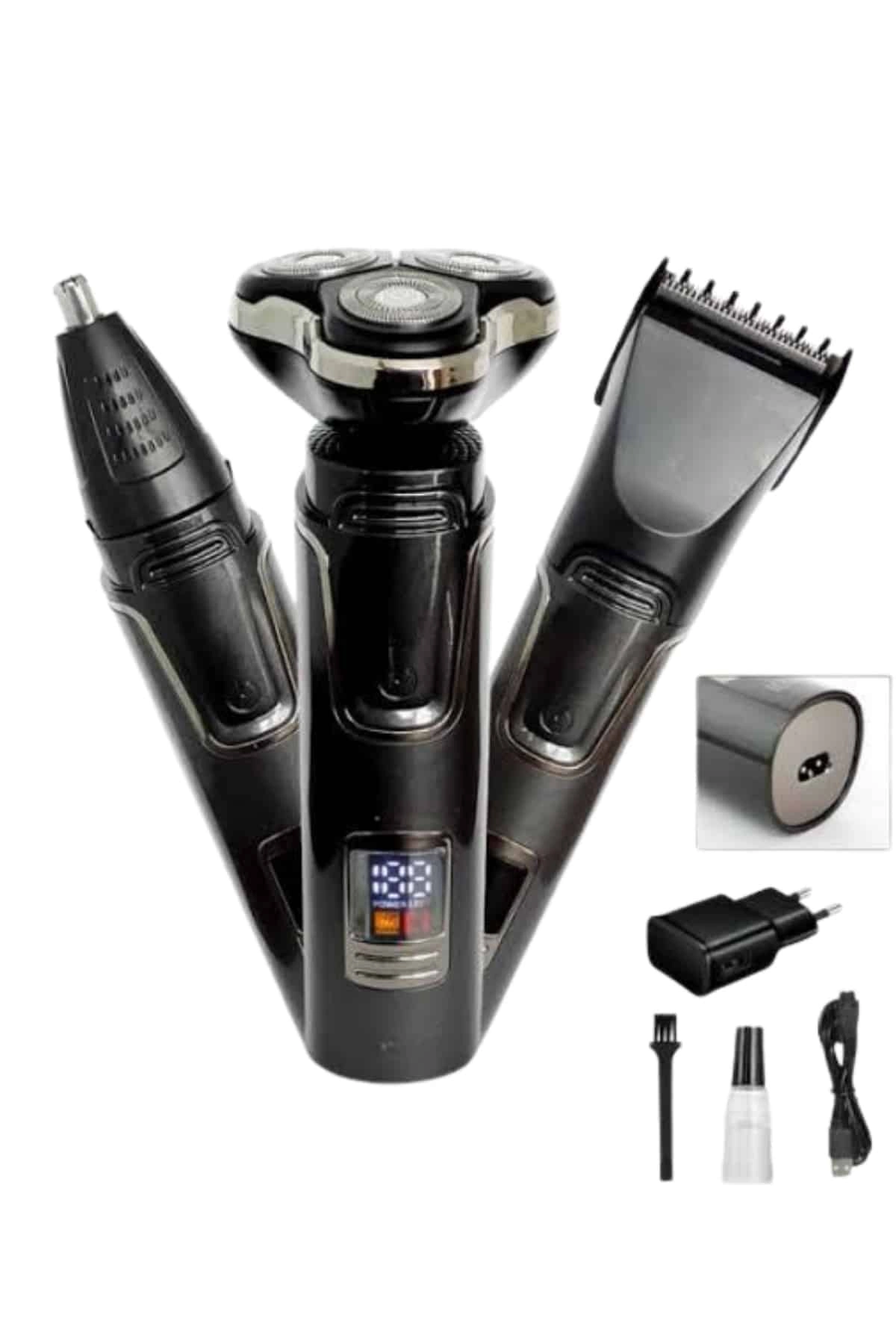 Yüksek Performanslı 3 Başlıklı Profesyonel Şarjlı Islak Ve Kuru Kullanıma Uygun ( Lisinya )