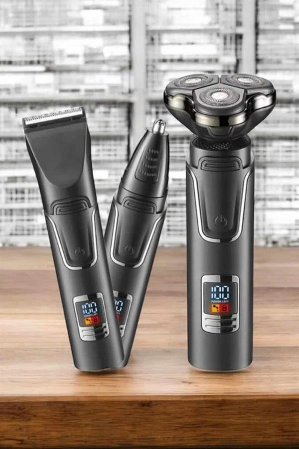 Yüksek Performanslı 3 Başlıklı Profesyonel Tıraş Makinesi ( Lisinya )