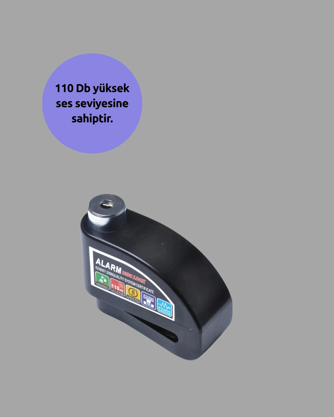 Yüksek Sesli 110db Çelik Disk Kilidi Su Geçirmez ( Lisinya ) Yüksek Sesli 110db Çelik Disk Kilidi Su Geçirmez ( Lisinya )