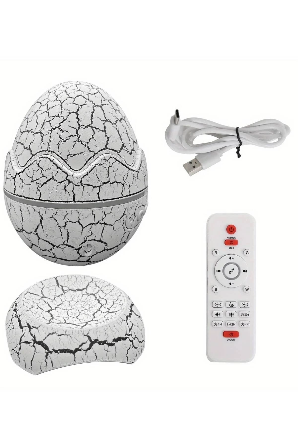 Yumurta Görünümlü Masa Ve Gece Lambası Renk Değiştirebilen Projektör ( Lisinya )