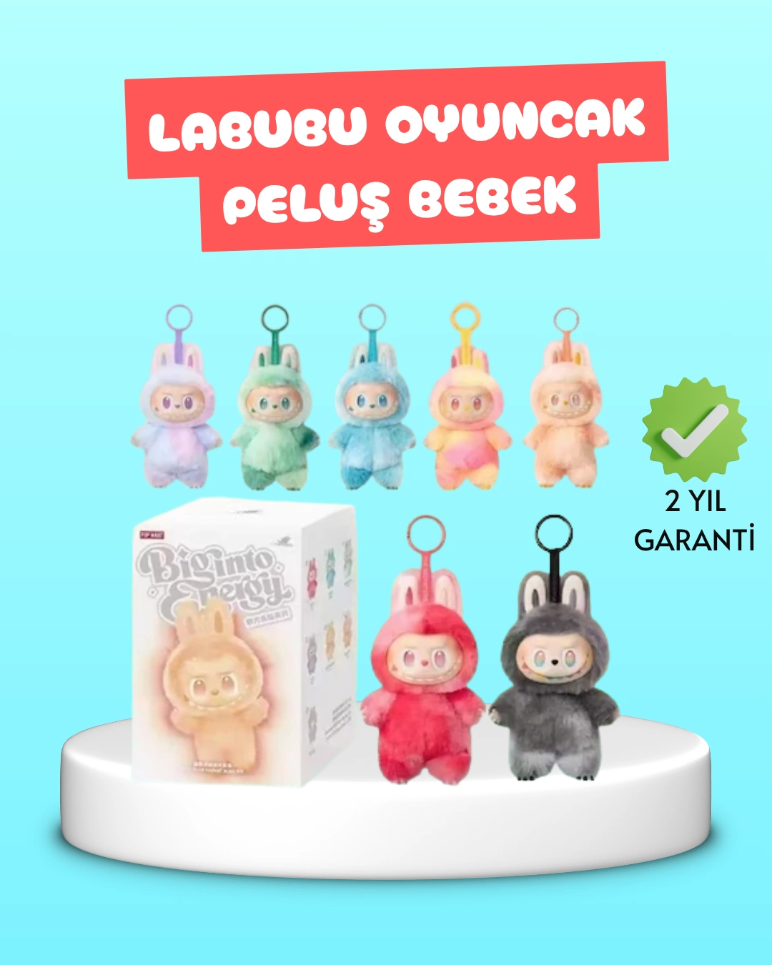 Yumuşak Dolgulu Labubu Karakter Peluş Oyuncak ( Lisinya )