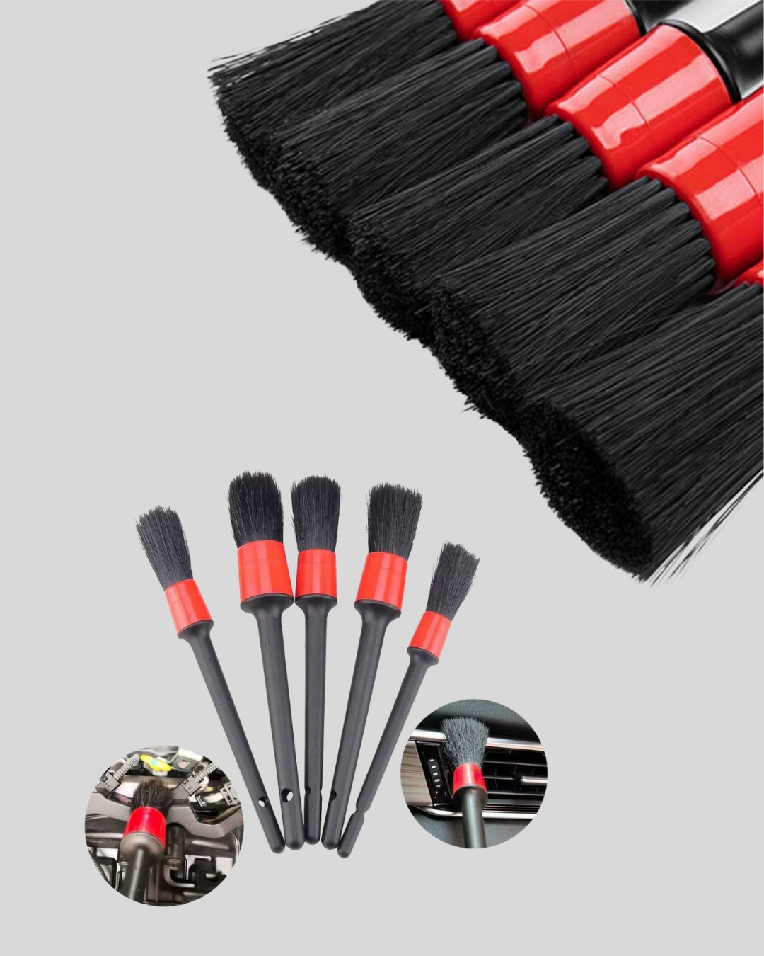 Yumuşak Kıllı Araç Bakım Fırça Takımı ( Lisinya )