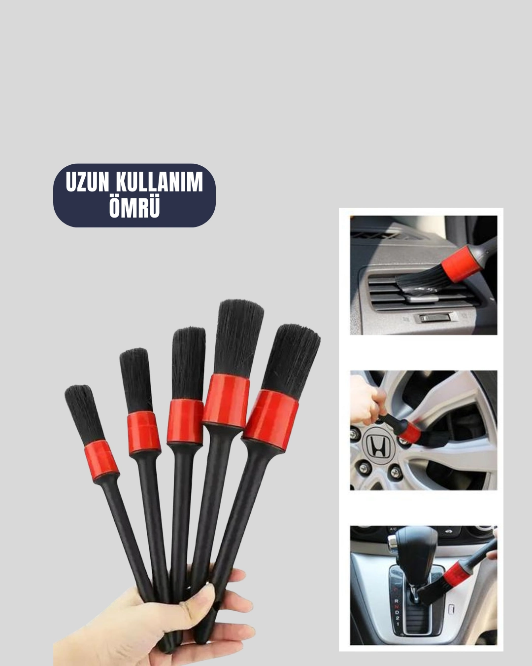 Yumuşak Kıllı Araç Bakım Fırça Takımı ( Lisinya )