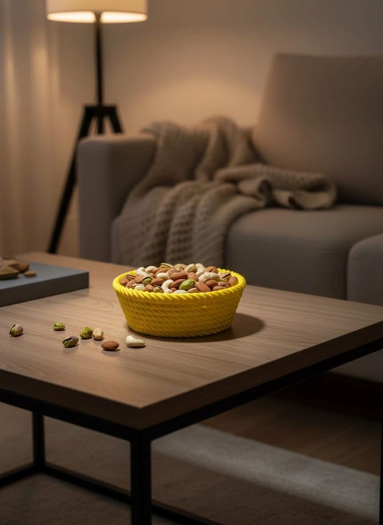 Yuvarlak Çerezlik Sarı Canlı Renkli Dekoratif Sunum Kasesi ( Lisinya ) Yuvarlak Çerezlik Sarı Canlı Renkli Dekoratif Sunum Kasesi ( Lisinya )