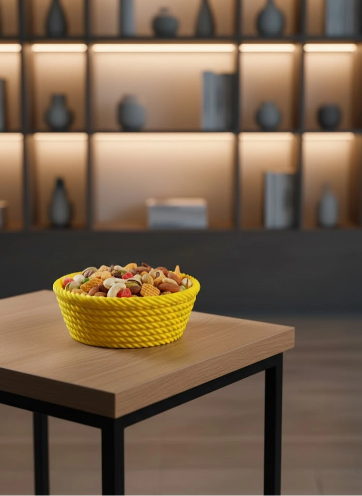 Yuvarlak Çerezlik Sarı Şık Tasarım Ve Kompakt Boyut ( Lisinya ) Yuvarlak Çerezlik Sarı Şık Tasarım Ve Kompakt Boyut ( Lisinya )