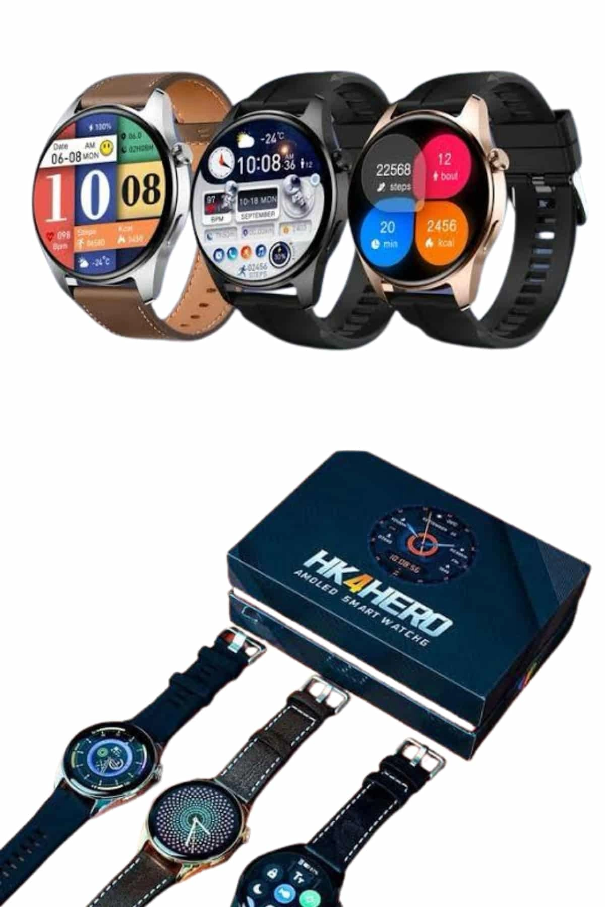 Yuvarlak Kasa 46mm Akıllı Saat Android Ve Ios Uyumlu Uyku Ve Sağlık Takibi ( Lisinya )