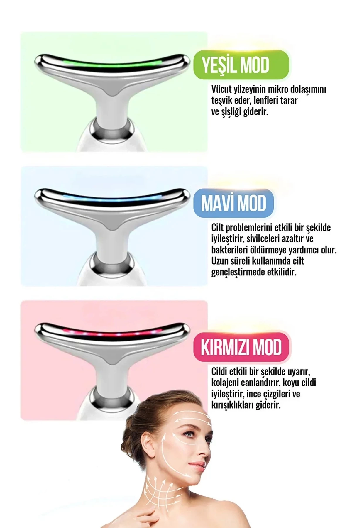 Yüz Ve Boyun Kırşıklık Giderici Ems Güzellik Cihazı ( Gıdık,sarkma,kırışıklık) ( Lisinya )