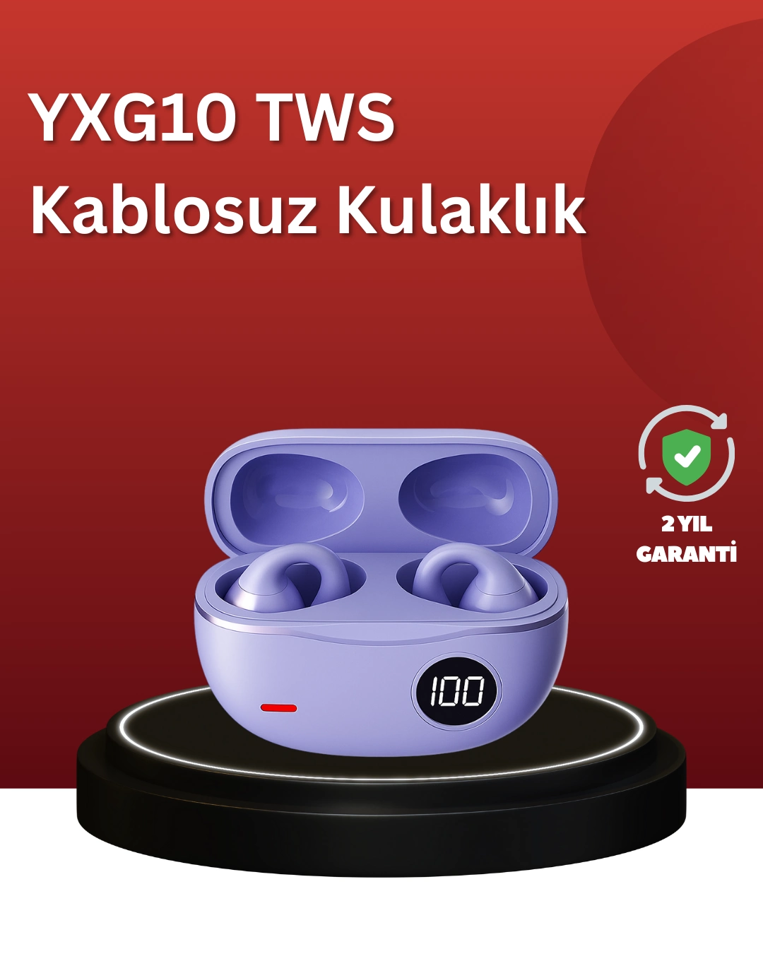 Yxg10 Açık Kulak Bluetooth Kulaklık – Klipsli, Güvenli Spor Tasarım, 30 Saat Pil ( Lisinya )