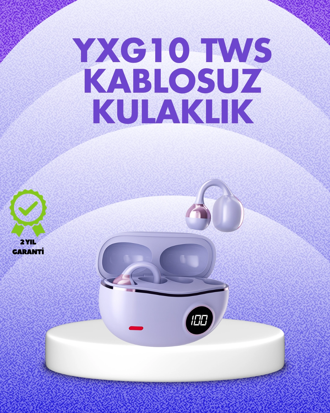 Yxg10 Kablosuz Kulaklık – Bluetooth 5.4, Dokunmatik, Led Ekranlı Şarj Kutusu ( Lisinya )