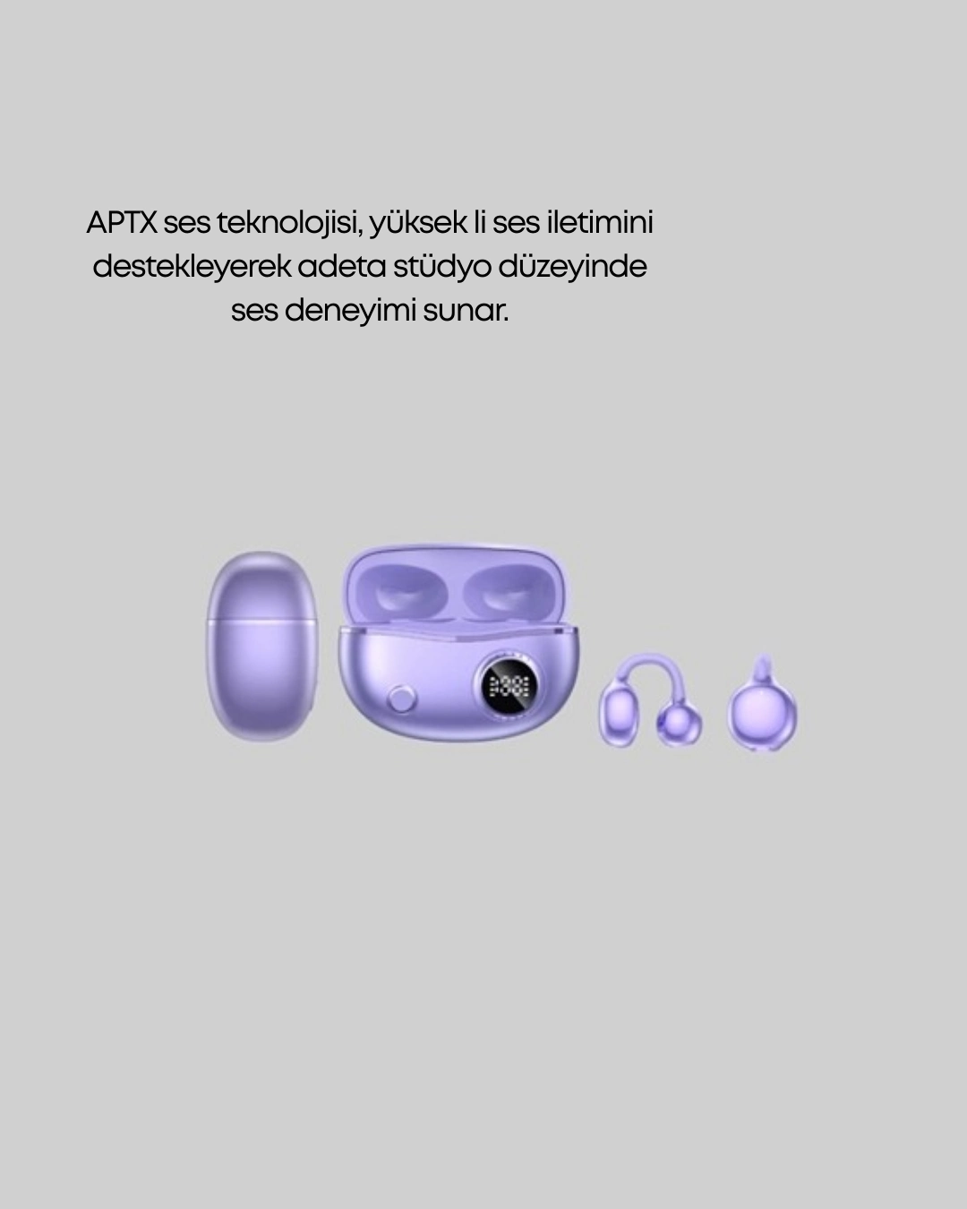 Yxg10 Klipsli Açık Kulaklık – Spor İçin Uygun, Aptx Ses, Ergonomik Yapı ( Lisinya )