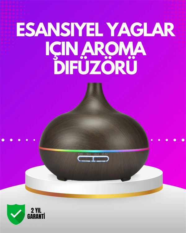 Zamanlayıcılı Ve Otomatik Kapanmalı Aromaterapi Nemlendirici Difüzör ( Lisinya )