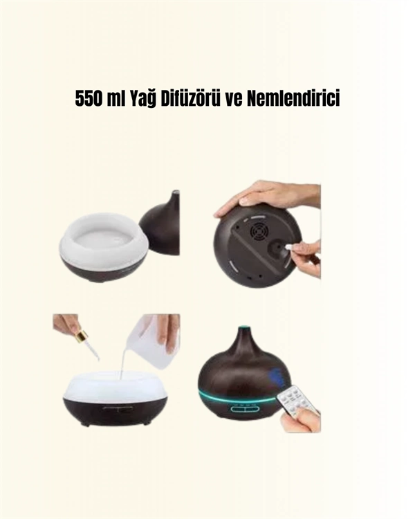 Zamanlayıcılı Ve Otomatik Kapanmalı Aromaterapi Nemlendirici Difüzör ( Lisinya )