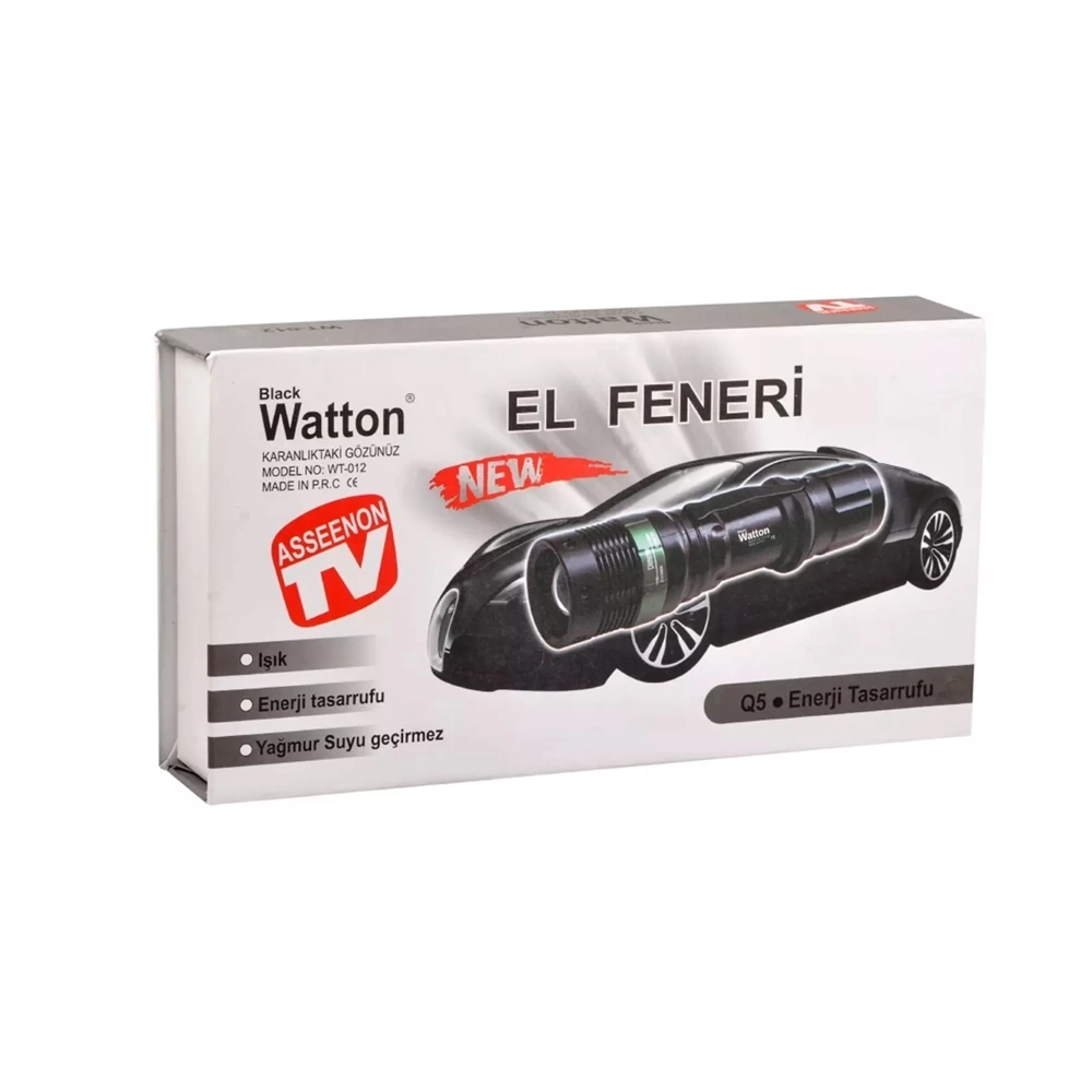 Zoomlu Oto Şarjlı El Feneri  Wt-012 ( Lisinya )