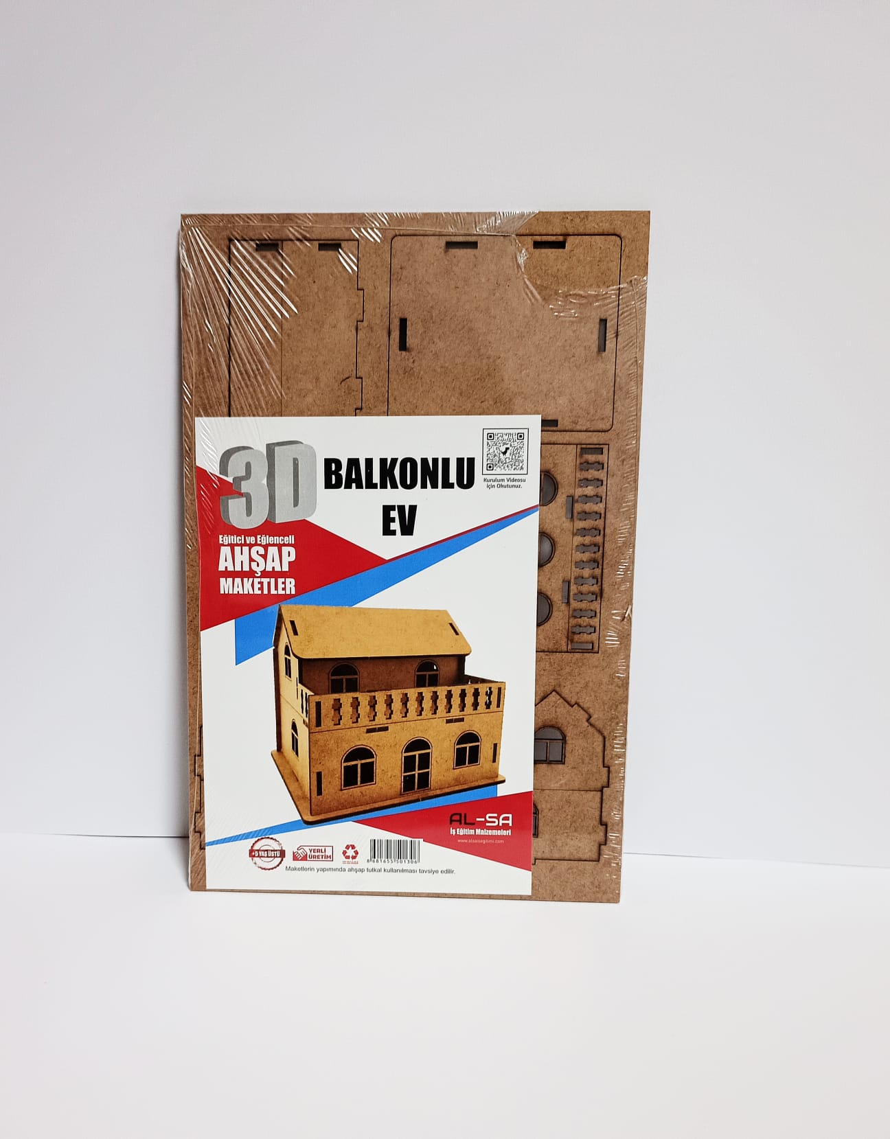 3D Ahşap Maket Balkonlu Ev - 1111589-20251919