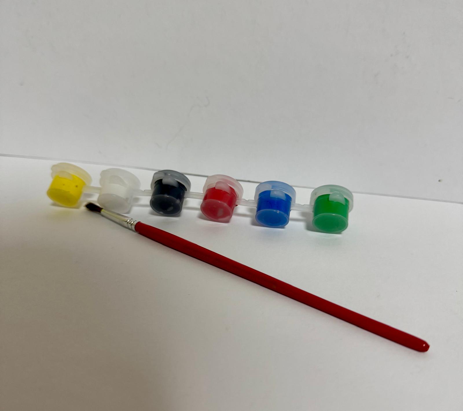 Akrilik Boya 6 lı 3 ml Fırça Hediyeli Akrilik Boya 6 lı 3 ml Fırça Hediyeli