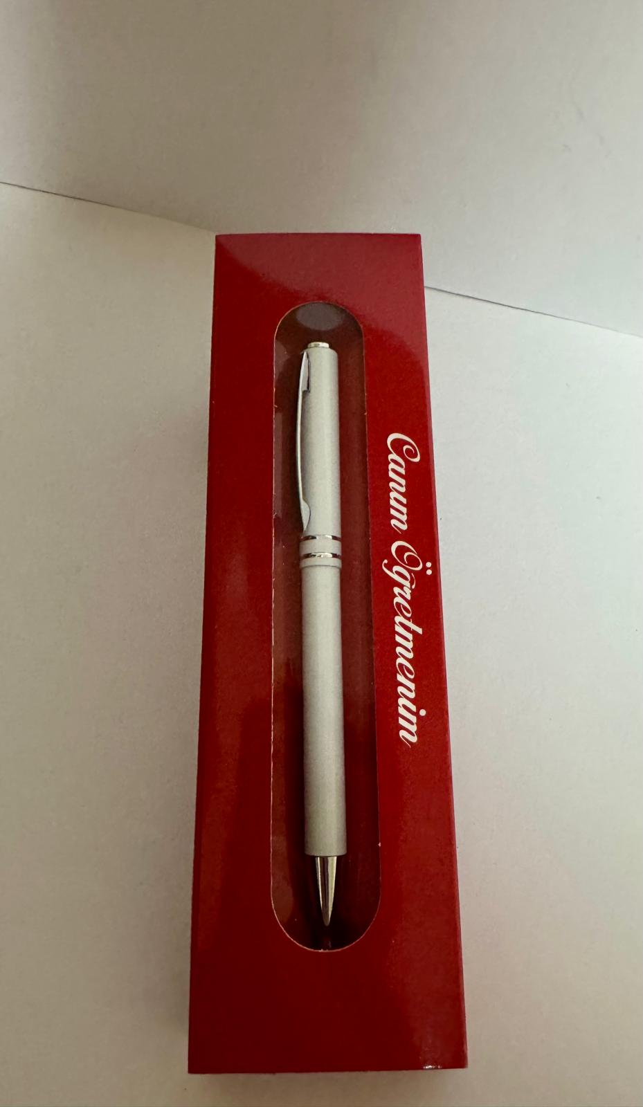 Tükenmez Kalem Canım Öğretmenim Beyaz Renk Tükenmez Kalem Canım Öğretmenim Beyaz Renk