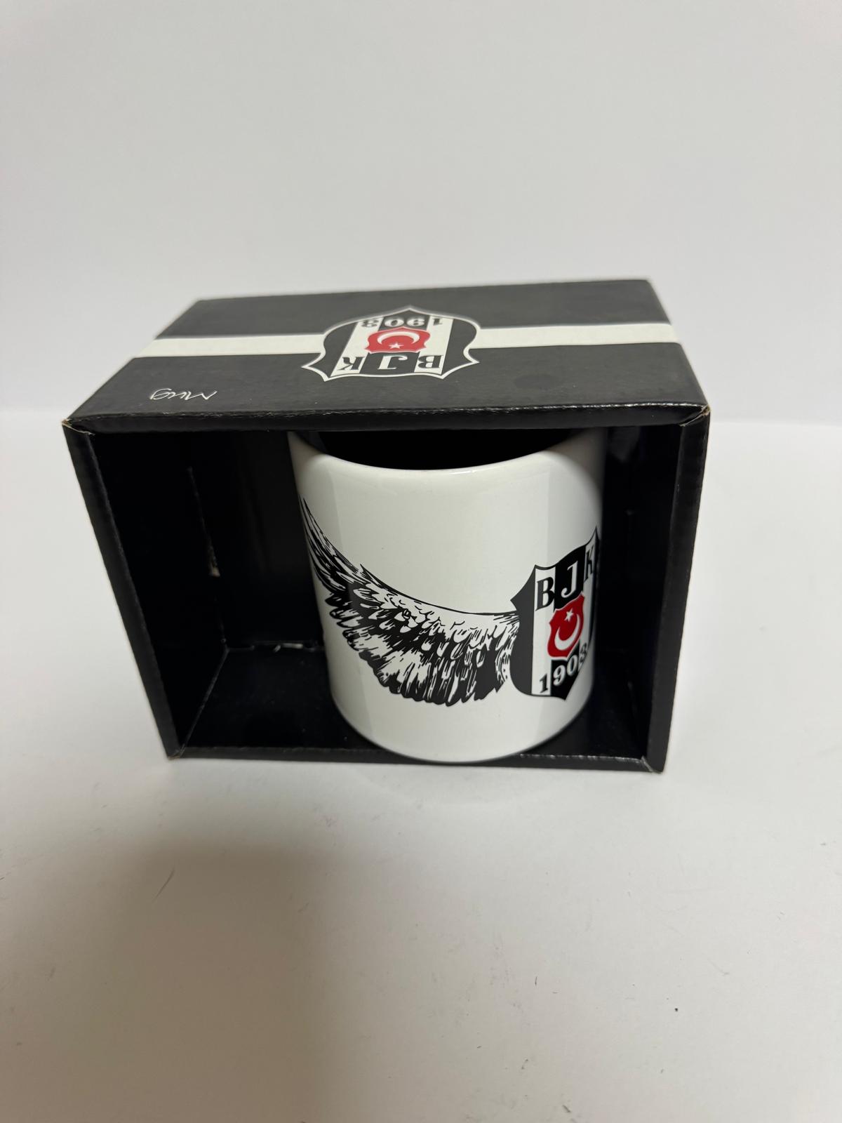 Seramik 1.Sınıf Kupa  Siyah Beyaz