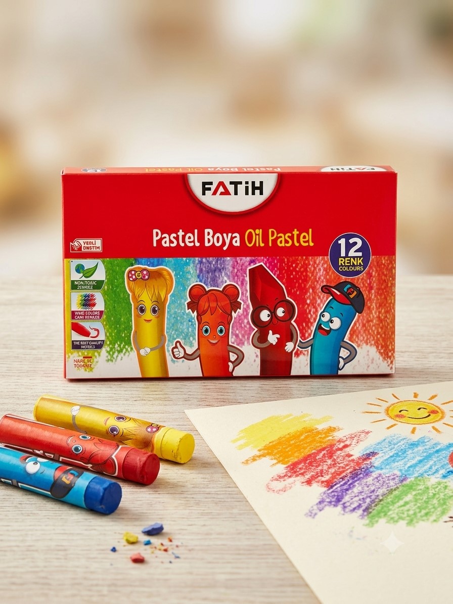 Pastel Boya 12 Renk Kaliteli