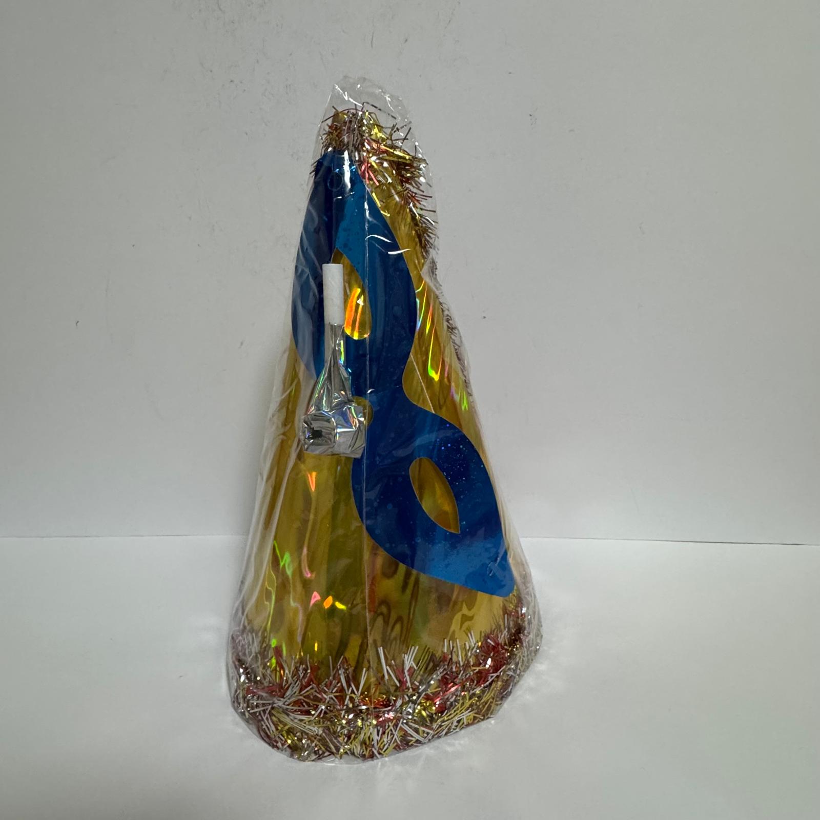 Yılbaşı Şapkası Seti Lüx Karton Gold Renk Yılbaşı Şapkası Seti Lüx Karton Gold Renk