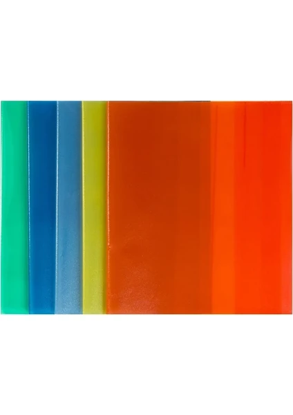 Hazır Yapışkanlı Kitap Kabı 10'lu Karışık  Renkli((Kırmızı, Mavi, Yeşil, Sarı)