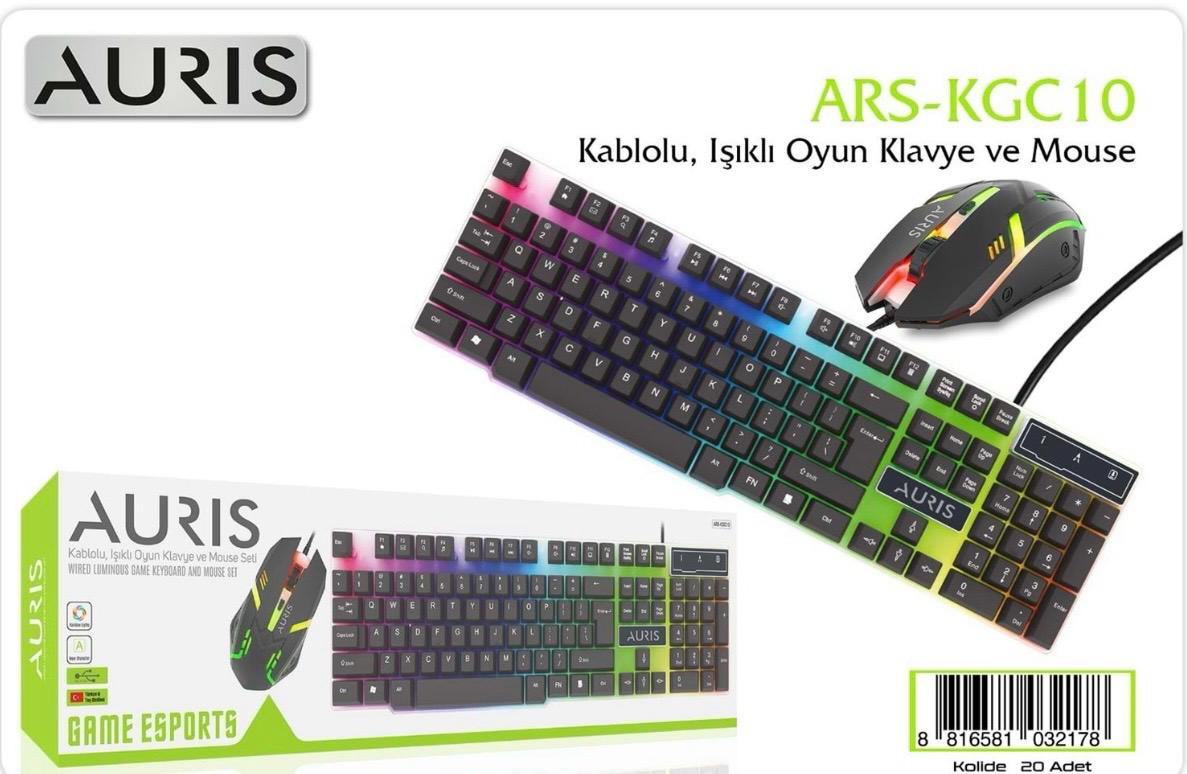 Kablosuz Mause Hdx3401 Wireless 1600 Dpi ARS-KGC10 Işıklı Oyuncu Kablolu Klavye ve Mouse Set
