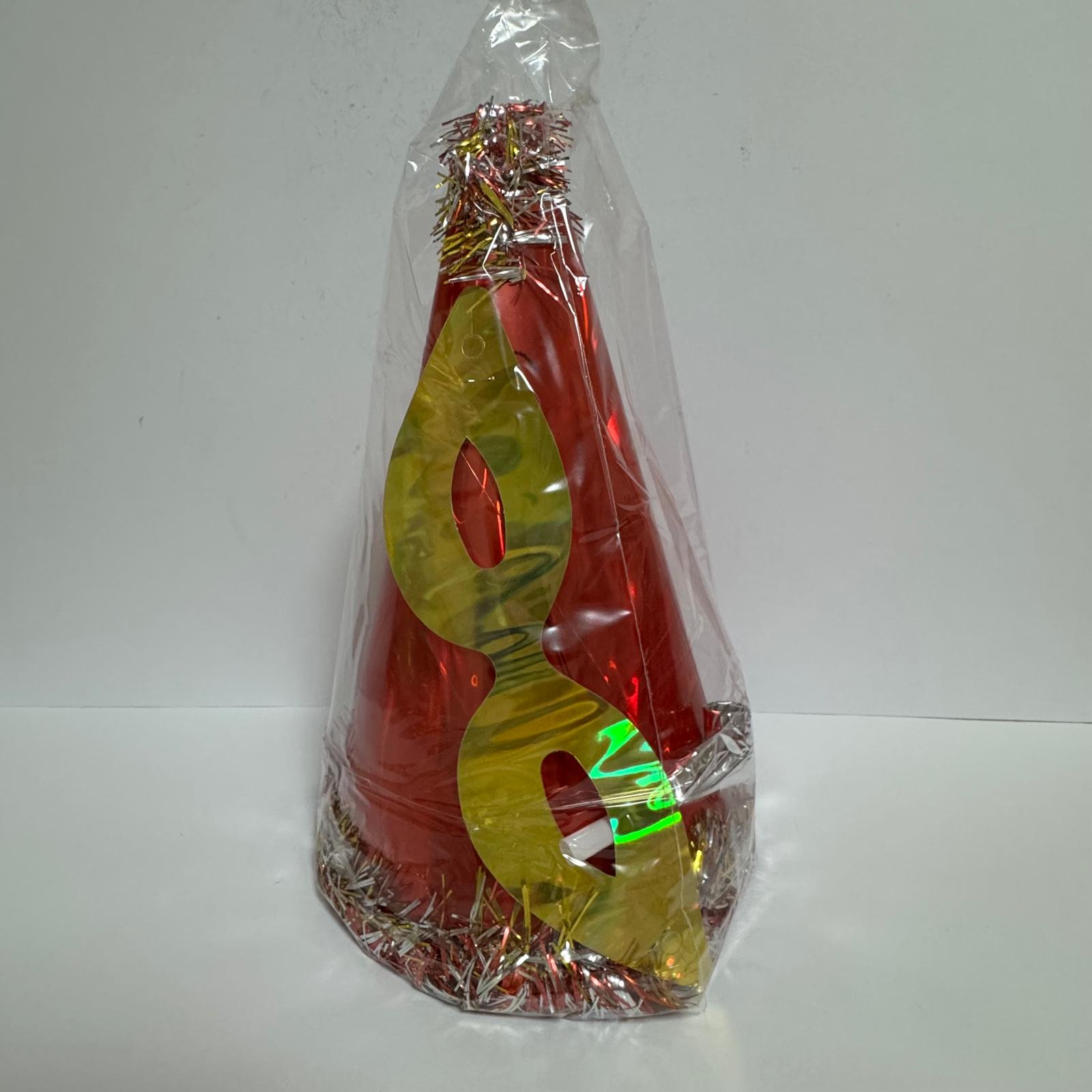 Yılbaşı Şapkası Seti Lüx Karton Kırmızı Renk Yılbaşı Şapkası Seti Lüx Karton Kırmızı Renk