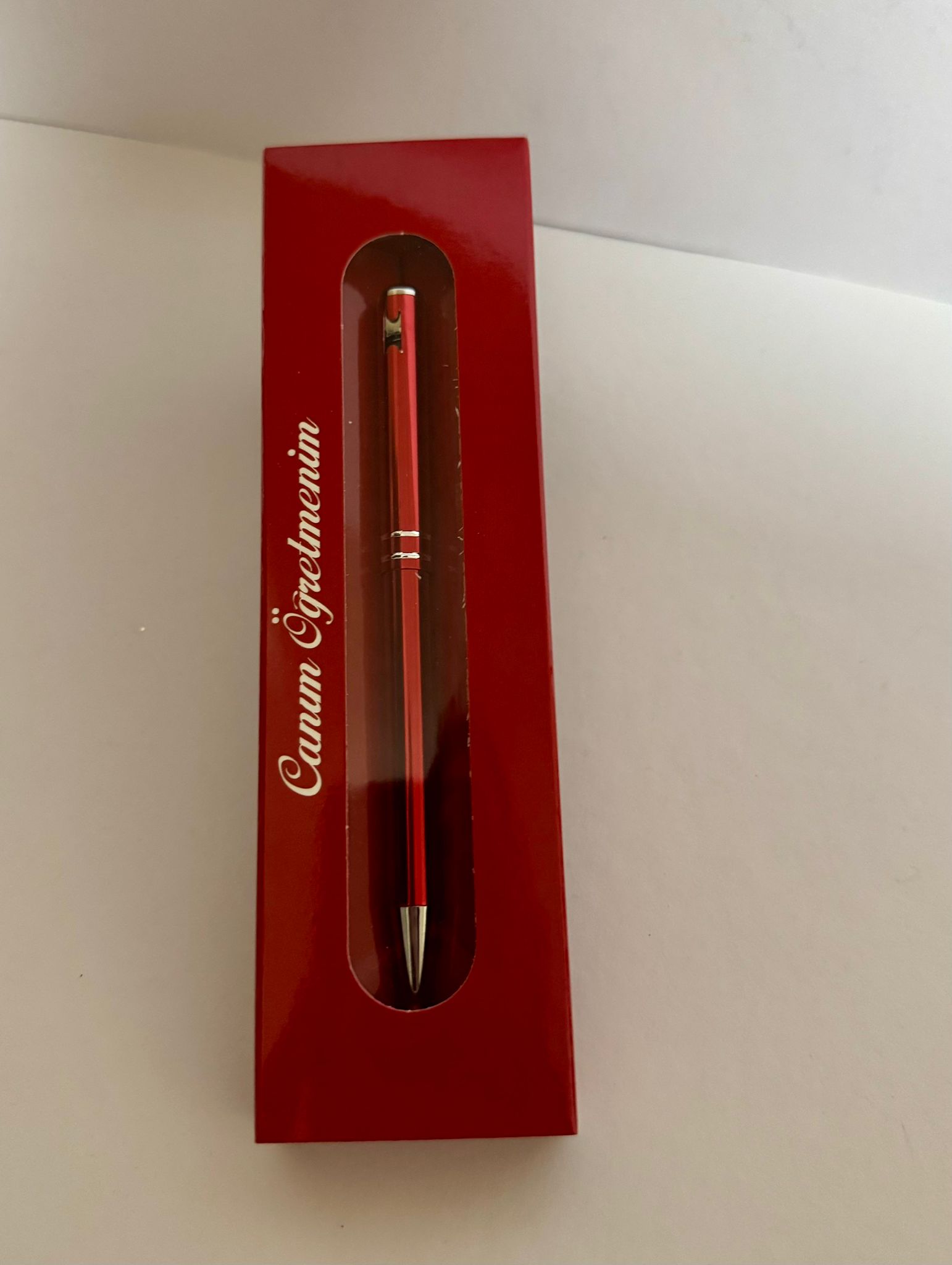 Tükenmez Kalem Canım Öğretmenim Kırmızı Renk Tükenmez Kalem Canım Öğretmenim Kırmızı Renk