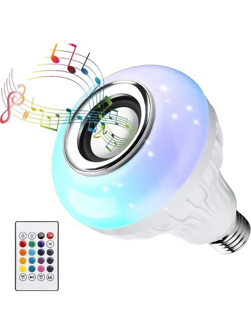 Kumandalı Bluetooth Hoparlör Ampul 500 Lümen Rgb Kumandalı Bluetooth Hoparlör Ampul 500 Lümen Rgb