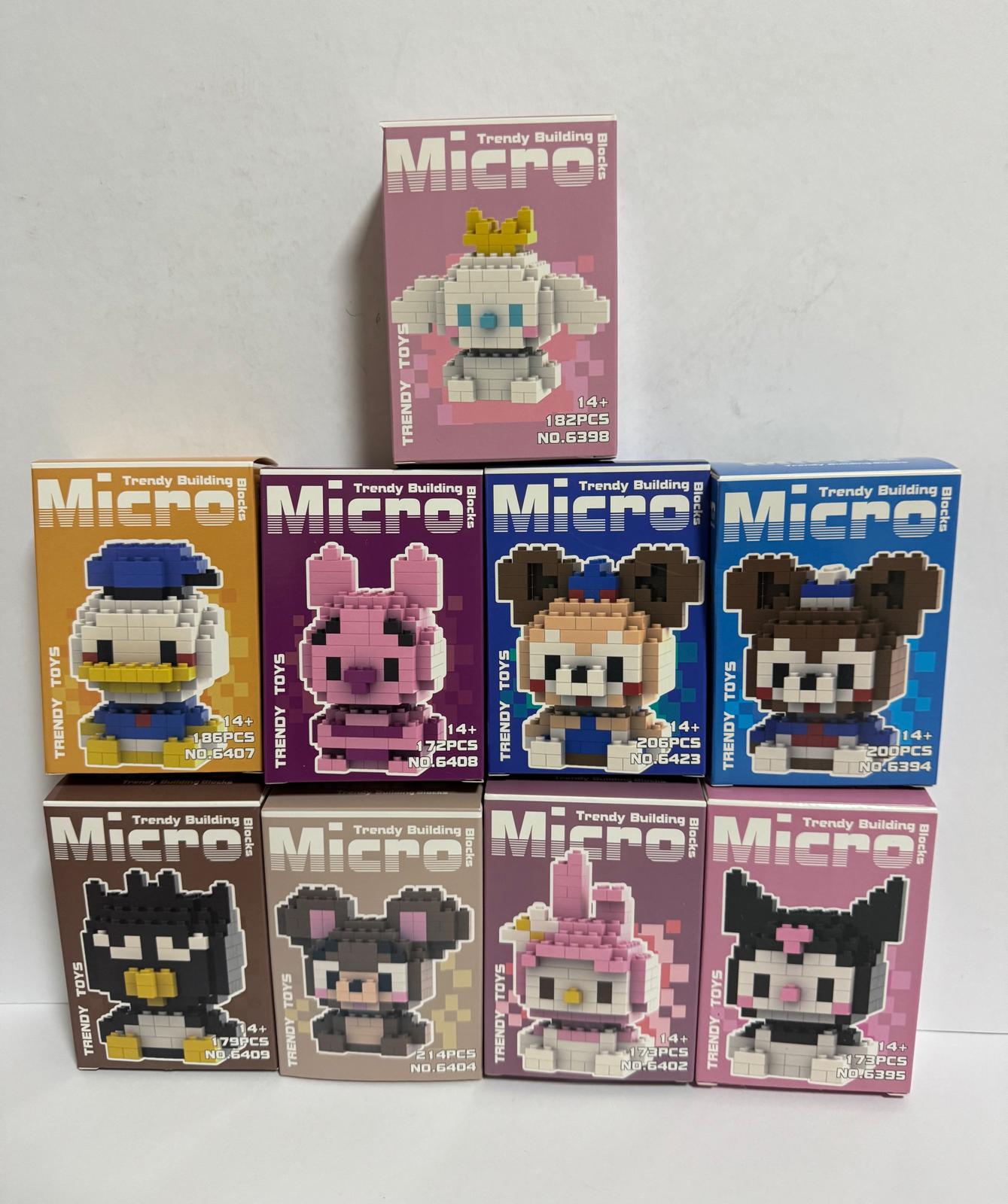 Mini Micro Figür – Parçalı Yapı Oyuncağı – Dekoratif Koleksiyon Figürü 9 Adet