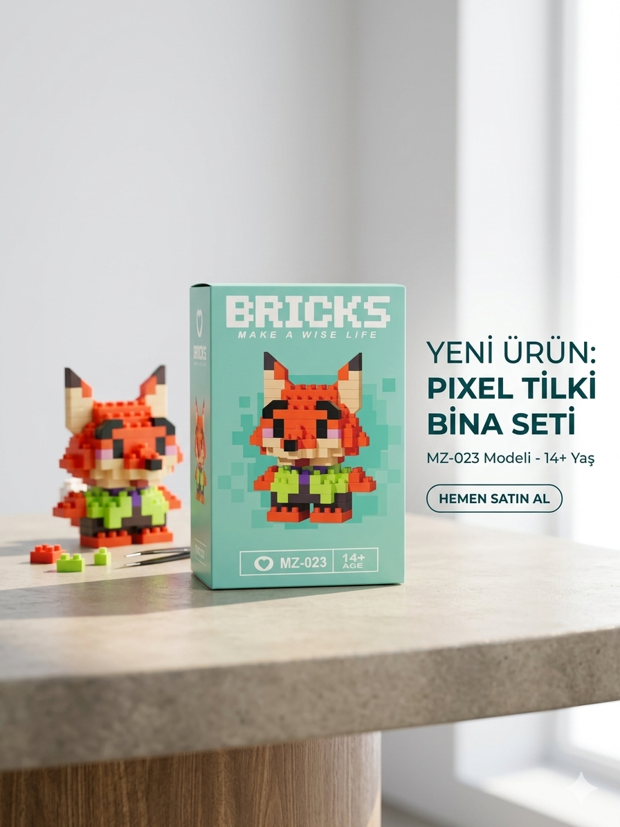 Mini Bricks Figür – Parçalı Yapı Oyuncağı – Tilki - 1111130-20261919